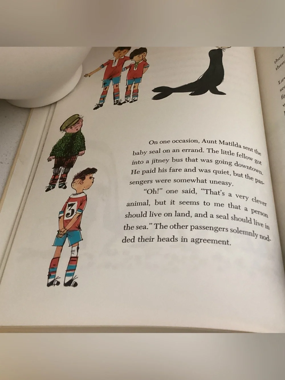 Vtg. 1968 Children’s Picture Book Aunt Matilda and the Baby Seal. Author Gina R